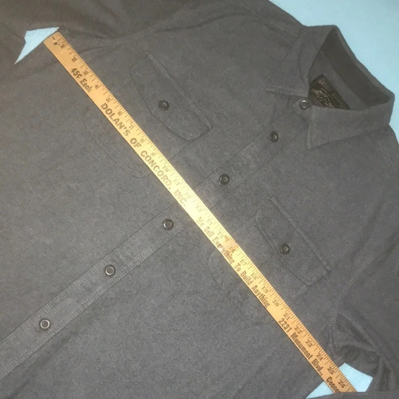 GRIZZLY MOUNTAIN 100% cotton long sleeve button up shacket dark gray NEW size XL - Picture 10 of 11
